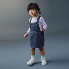 Load image into Gallery viewer, Indigo Blue Denim Pinafore Dress (3mths-6yrs)
