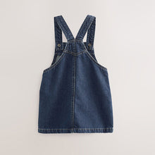 Load image into Gallery viewer, Indigo Blue Denim Pinafore Dress (3mths-6yrs)
