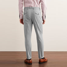 Load image into Gallery viewer, Light Grey Skinny Flannel Fabric Suit: Trousers
