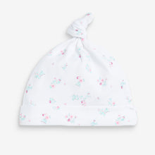 Load image into Gallery viewer, Pale Pink Floral Baby Tie Top Hat 3 Packs (0-18mths)
