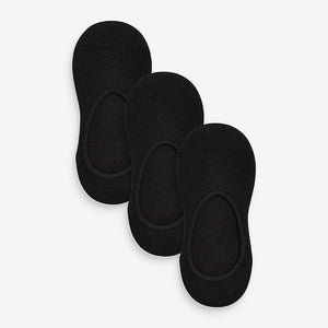 Black Sports Invisible Socks 3 Pack