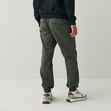 Load image into Gallery viewer, Khaki Green Stretch Cargo Joggers
