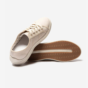 OPIWAVE Women's Tennis Shoes In Metallic Beige Canvas