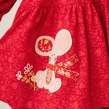 Load image into Gallery viewer, Red Mouse Applique Tiered Dress (3mths-6yrs)
