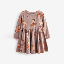 Load image into Gallery viewer, Taupe Ballerina Cotton Elastane Jersey Dress (3mths-5-6yrs)
