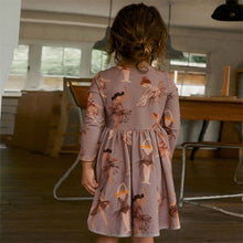 Load image into Gallery viewer, Taupe Ballerina Cotton Elastane Jersey Dress (3mths-5-6yrs)
