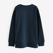 Load image into Gallery viewer, Blue Navy Long Sleeve Cosy T-Shirt (3-12yrs)
