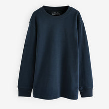 Load image into Gallery viewer, Blue Navy Long Sleeve Cosy T-Shirt (3-12yrs)
