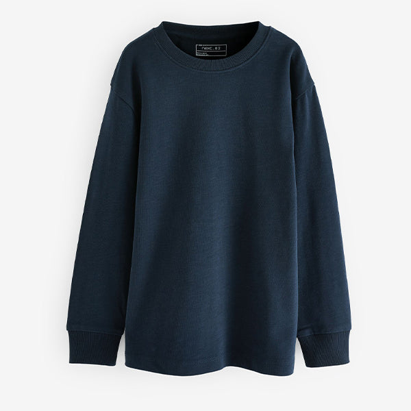 Blue Navy Long Sleeve Cosy T-Shirt (3-12yrs)