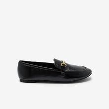 Load image into Gallery viewer, Black Forever Comfort® Metal Trim Slim Sole Loafers
