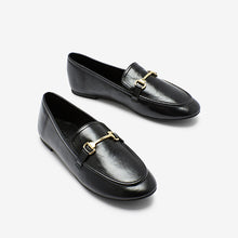 Load image into Gallery viewer, Black Forever Comfort® Metal Trim Slim Sole Loafers
