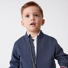 Load image into Gallery viewer, Navy Blue Harrington Jacket (3mths-6yrs)

