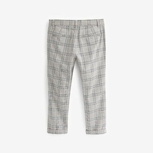 Mid Grey Check Formal Check Trousers (3-12yrs)