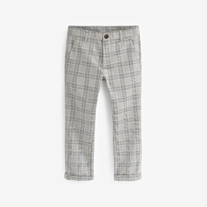 Mid Grey Check Formal Check Trousers (3-12yrs)