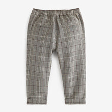 Load image into Gallery viewer, Neutral Pull-On Check Trousers (3mths-6yrs)
