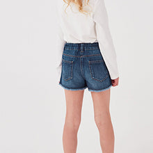 Load image into Gallery viewer, Mid Blue Denim Frayed Edge Shorts (3-12yrs)

