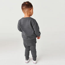 Load image into Gallery viewer, Grey Charcoal Jersey Sweatshirt And Joggers Set (3mths-6yrs)
