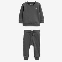 Load image into Gallery viewer, Grey Charcoal Jersey Sweatshirt And Joggers Set (3mths-6yrs)
