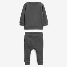 Load image into Gallery viewer, Grey Charcoal Jersey Sweatshirt And Joggers Set (3mths-6yrs)
