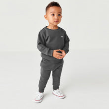 Load image into Gallery viewer, Grey Charcoal Jersey Sweatshirt And Joggers Set (3mths-6yrs)
