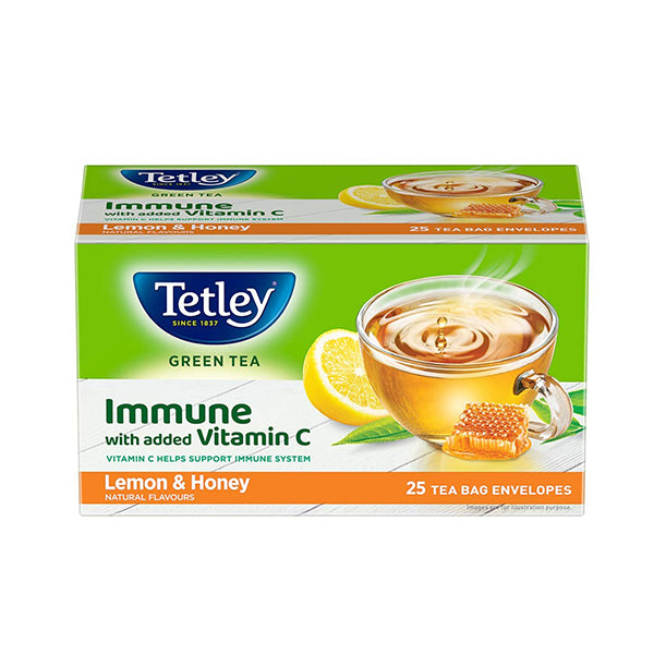 TETLEY TEA BAG GREEN TEA LEMON/HONEY X25