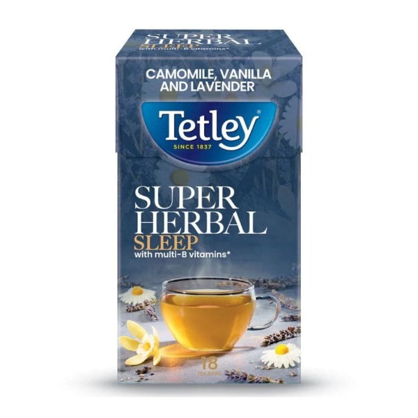 TETLEY SUPER HERBAL - SLEEP - CAMOMILLE/VANILLA/LAV X18