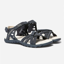 Load image into Gallery viewer, Women's flat sandals navy TREKKER
