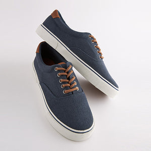 Navy Blue Regular Fit Classic Canvas Pumps