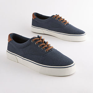 Navy Blue Regular Fit Classic Canvas Pumps