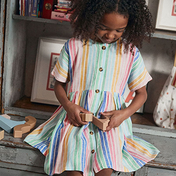 Pastel Rainbow Relaxed Dress (3-12yrs)