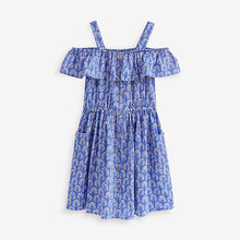 Load image into Gallery viewer, Printed Cold-Shoulder Dress (3-12yrs)
