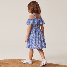 Load image into Gallery viewer, Printed Cold-Shoulder Dress (3-12yrs)
