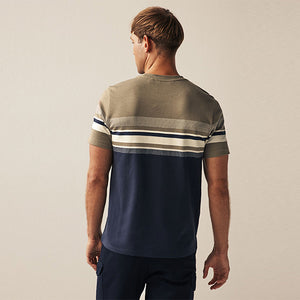 Navy Blue/Neutral Block T-Shirt