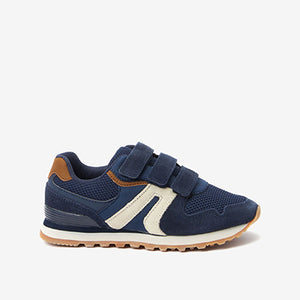 Navy Blue Strap Touch Fastening Trainers (Older Boys)