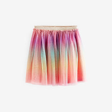 Load image into Gallery viewer, Pink Multi Ombre Rainbow  Mesh Skirt (3-12yrs)
