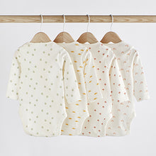 Load image into Gallery viewer, Cream Rainbow Baby Printed Long Sleeve Bodysuits 4 Pack (0mth-18mths)
