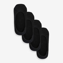 Load image into Gallery viewer, Black Cushion Sole Footsies 4 Pack
