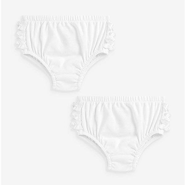 White Frill Knickers 2 Pack (0mths-18mths)