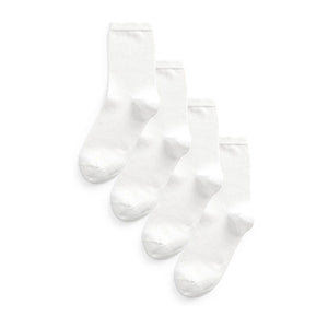 White Modal Ankle Socks 4 Pack