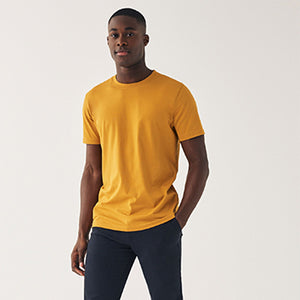 Yellow Ochre Essential Crew Neck T-Shirt