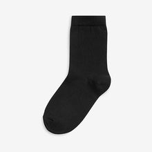 Load image into Gallery viewer, Black 7 Pack Cotton Rich Socks (Older Boys)
