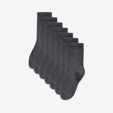Load image into Gallery viewer, Grey 7 Pack Cotton Rich Socks (Older Boys)
