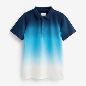 Blue Ombre Short Sleeve Polo Shirt (3-12yrs)