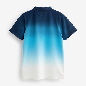 Blue Ombre Short Sleeve Polo Shirt (3-12yrs)