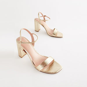 Gold Forever Comfort® Block Simple Sandals