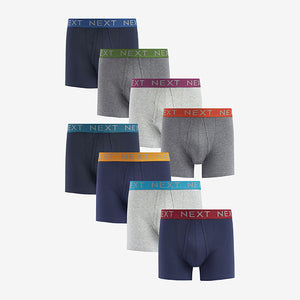 Multicolour Waistband A-Front Boxers 8 Pack