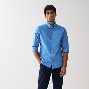Bright Blue Long Sleeve Oxford Shirt