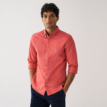 Load image into Gallery viewer, Coral Pink Long Sleeve Oxford Shirt
