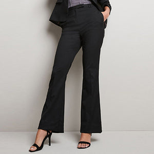 Black Tailored Bootcut Trousers