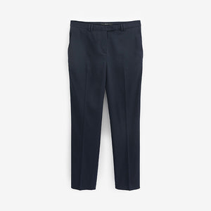 Navy Blue Slim Tailored Trousers